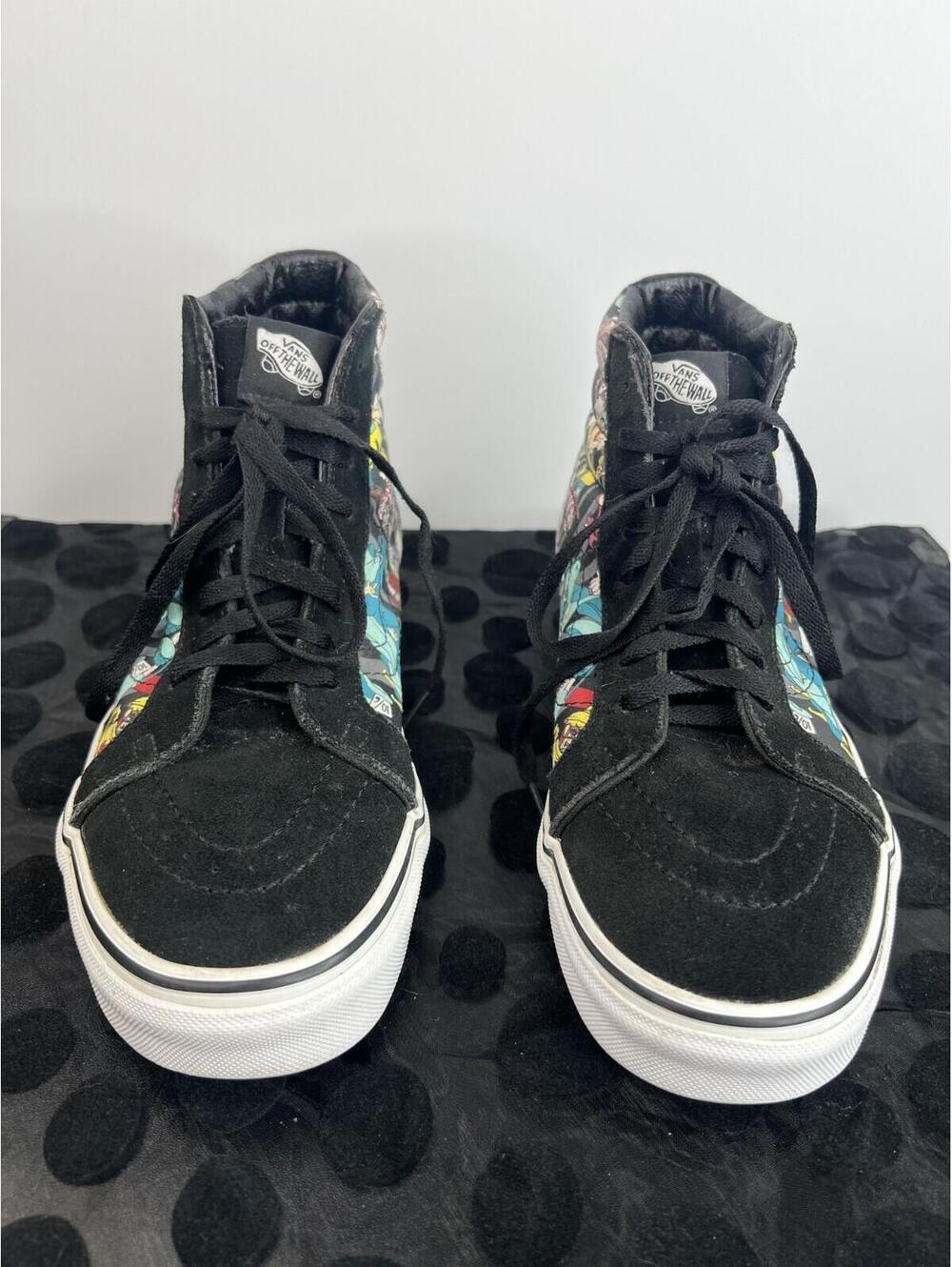 Vans Disney Alice In Wonderland Sk8-Hi Mens 9 Womens 10.5 Black High Top Shoes